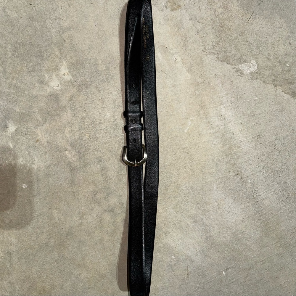 Black Leather Belt - Picture 2 of 3